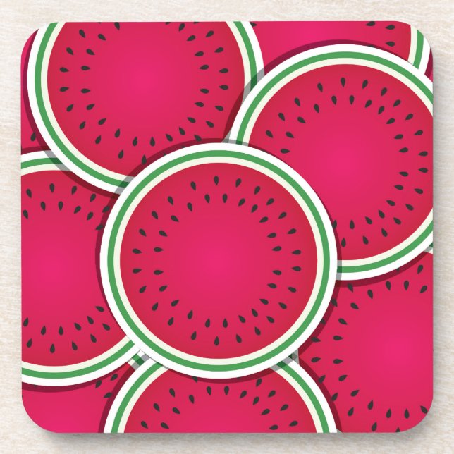 Funky watermelon slices coaster (Front)