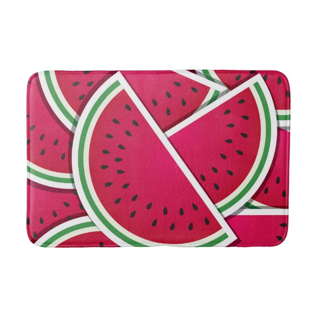 Funky watermelon wedges bath mat (Front)