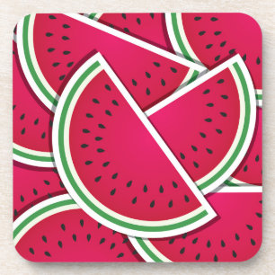 Funky watermelon wedges coaster