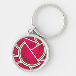 Funky watermelon wedges key ring