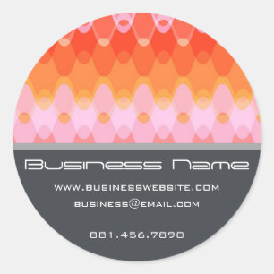 Funky Waves   03 * Designer Custom Label Sticker