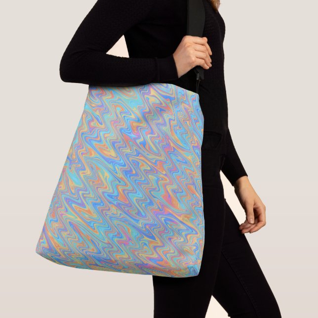 Funky Waves  Crossbody Bag (Close Up)