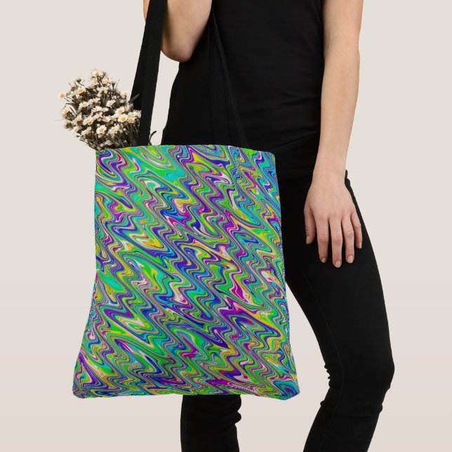 Funky Waves  Tote Bag (Close Up)