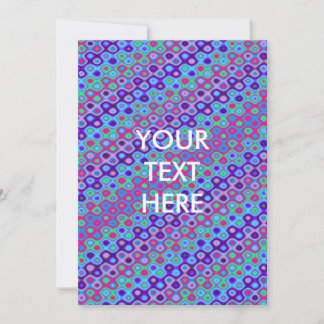 Funky Wavy Neon Blank Invitation