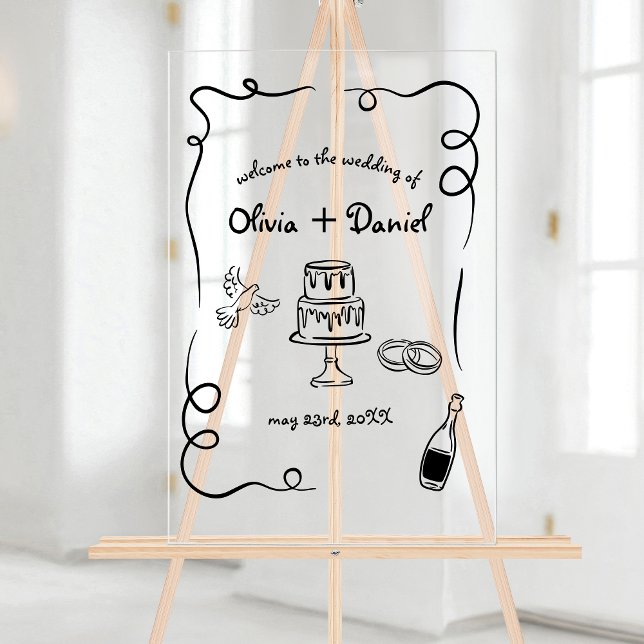 Funky Whimsical Hand Lettered Illustrated Sign (Creator Uploaded)