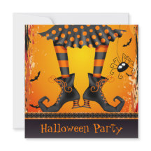 Funky Whimsical Witch Legs Halloween Party