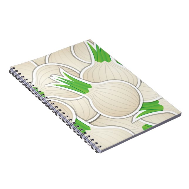 Funky white onions notebook (Right Side)