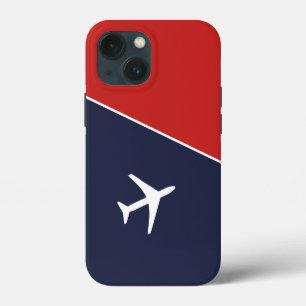 Funky White Plane Aeroplane Pilot Aviation iPhone 13 Mini Case