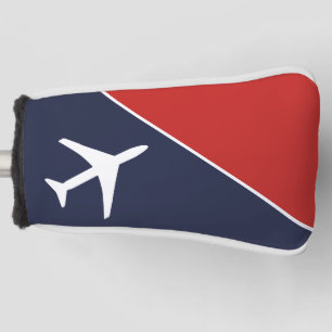 Funky White Plane Airplane Pilot Aviation Golf Head Cover