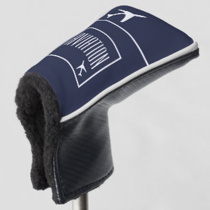 Funky White Plane Airplane Pilot Aviation Golf Head Cover