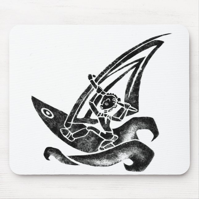 Funky Windsurfer Mouse Mat (Front)