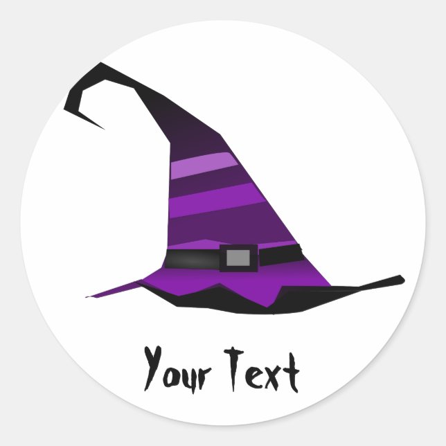 fUNKY WITCH HAT Classic Round Sticker (Front)