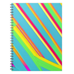 Funky Y2K Stripe Notebook for Writing