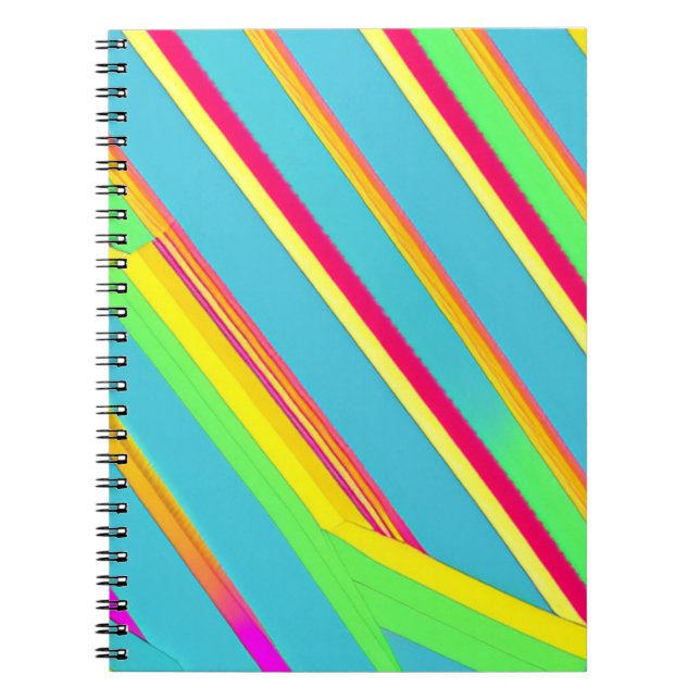 Funky Y2K Stripe Notebook for Writing (Front)