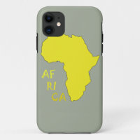 Funky Yellow Africa Map