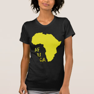 Funky Yellow Africa Map T-Shirt