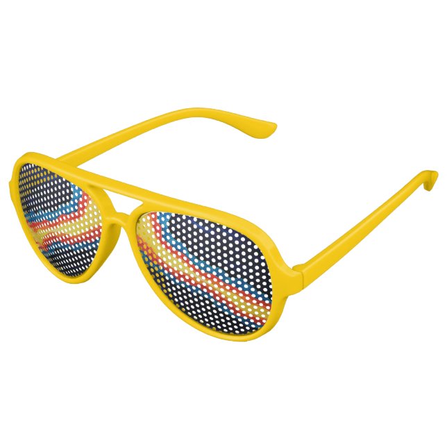 Funky Yellow Aviator Sunglasses (Angled)
