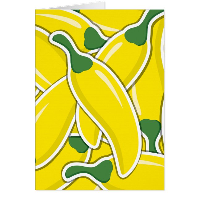 Funky yellow chilli peppers (Front)