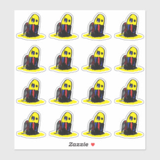 Funky Yellow Man - Custom-Cut Vinyl Stickers