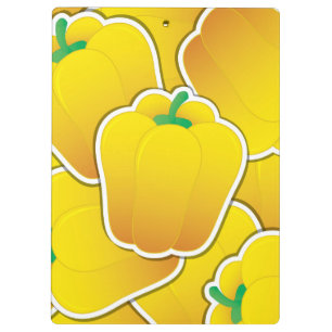 Funky yellow pepper clipboard