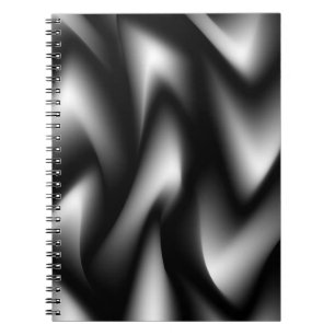 Funky Zebra Abstract Black and White Notebook