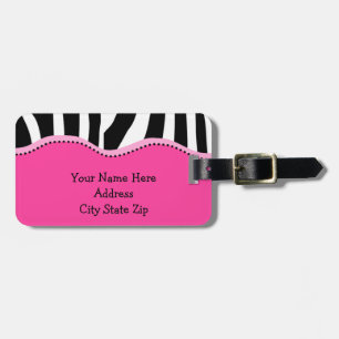 Funky Zebra Luggage Tag