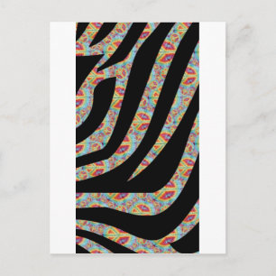 Funky Zebra Postcard