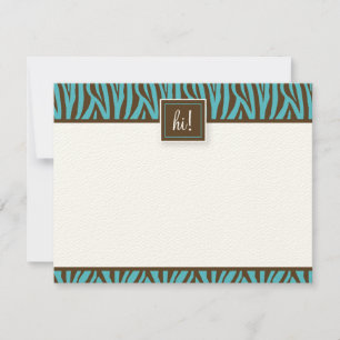 Funky Zebra Print Flat Note Cards (GGs)
