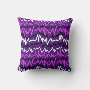 Funky Zig Zag Line Pattern Pillow Cushion