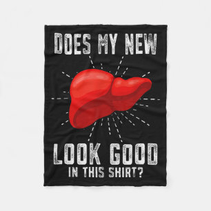 Funn My New Liver Liver Transplant  Fleece Blanket