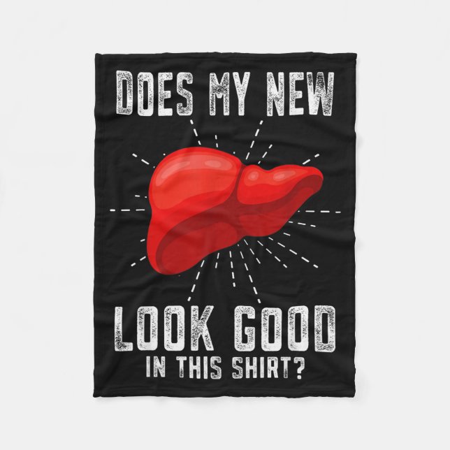 Funn My New Liver Liver Transplant  Fleece Blanket (Front)