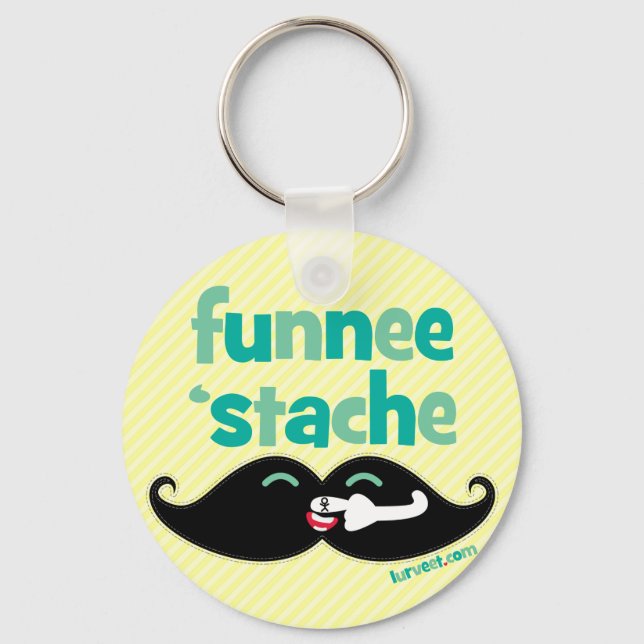 Funnee Stache Key Chain (Front)