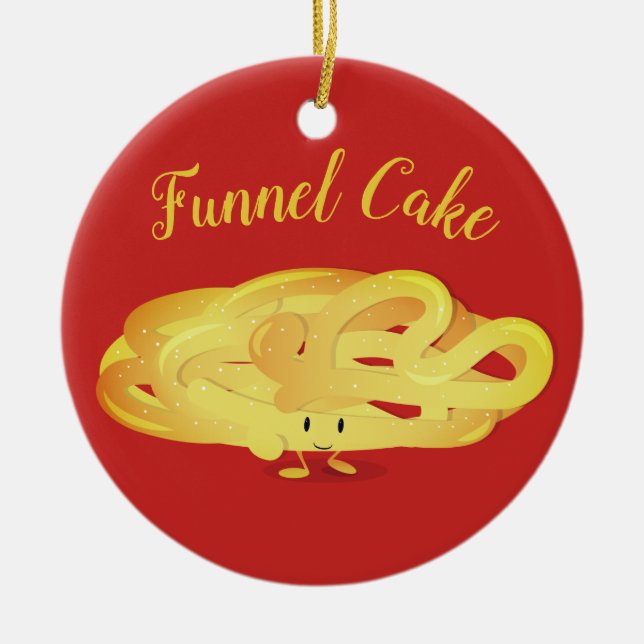 Funnel Cake smiling character | Ornament (Front)