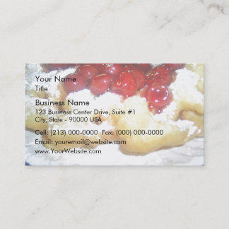 Funnel Cake with cherries Business Card