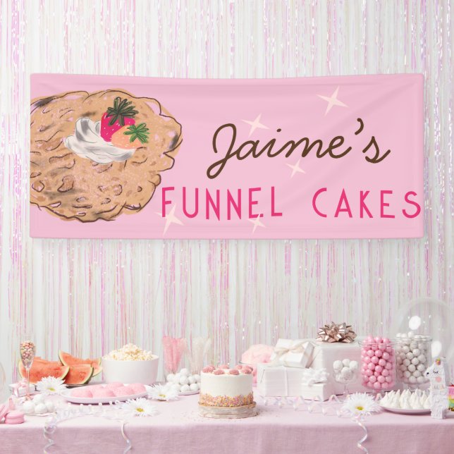 Funnel Cakes Food Truck Baker Business  Banner (Party)