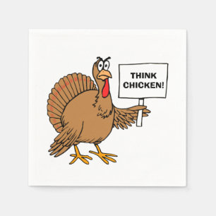Funniest Christmas Turkey Joke Think Chicken Napkin
