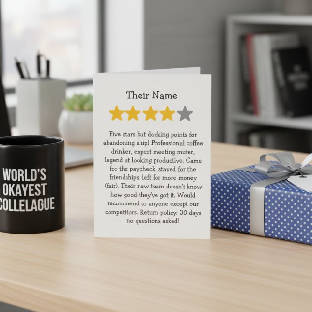 Funning leaving co worker 4 stars card (Creator Uploaded)
