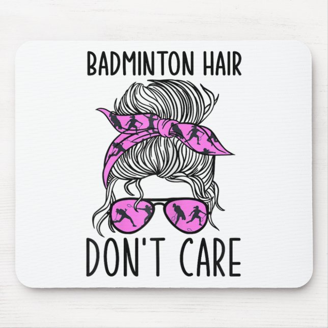 Funnny Badminton Player And Lover - Shuttle Badmin Mouse Mat (Front)
