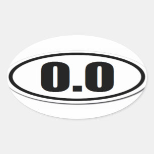 Funny 0.0 runner sticker