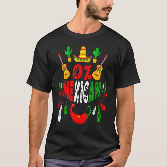 Funny 0 Mexican with sombrero for Cinco de Mayo co T-Shirt (Front)