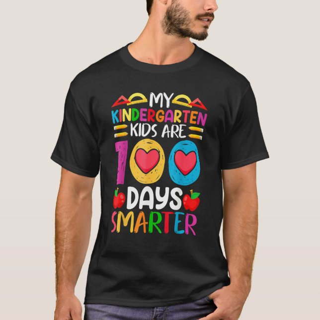 Funny 100 Days Of School And Still Poppin Kinderga T-Shirt (Front)