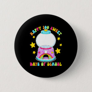 Funny 100 days of school gumball machine empty diy 6 cm round badge
