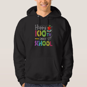 Funny 100 Days Of School Matching Apparel Apple Wo Hoodie