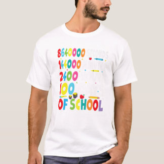 Funny 100 Days of School Outfit for Math Teachers  T-Shirt