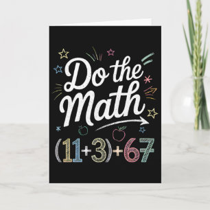 Funny 100 Days School Math Equation Do The Math 10 Card