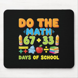 Funny 100 Days School Math Equation Student Teache Mouse Mat