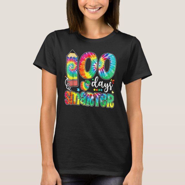 Funny 100 Days Smarter Happy 100th Day Of School T T-Shirt (Front)
