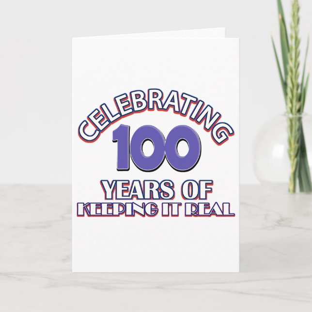 Funny 100th birthday designs card (Front)