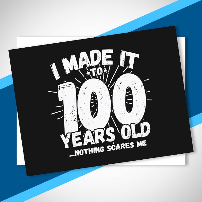 Funny 100th Birthday Quote Sarcastic 100 Year Old Postcard (Creator Uploaded)