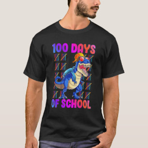 Funny 100th Day 100 Days Of School Rex Teacher Boy T-Shirt